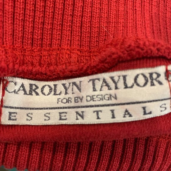 Carolyn Taylor Essentials Red Ribbed Turtleneck Sleeveless Sweater Women’s XL - Picture 8 of 11